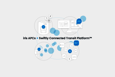 Surowe dane z czujnika iris do Automatycznego Zliczania Pasażerów są bezpośrednio zintegrowane z platformą Swiftly Connected Transit Platform(TM)